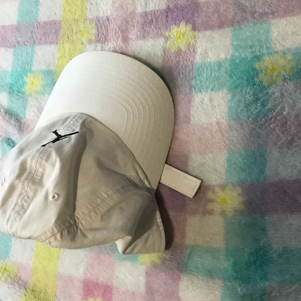 Jordan White Cap with Black Logo